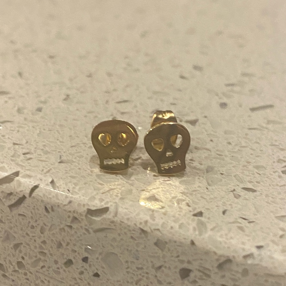 Calavera Sugar Skull Earrings - Picture 3 of 5